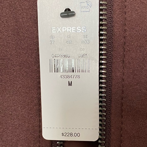 EXPRESS *NWT* - Burgundy Suede Bomber Jacket - Picture 2 of 3